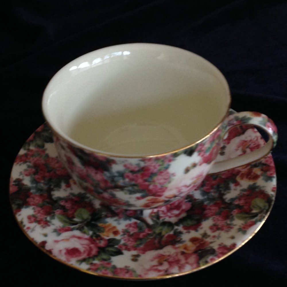 Floral China Cup & Saucer Set
